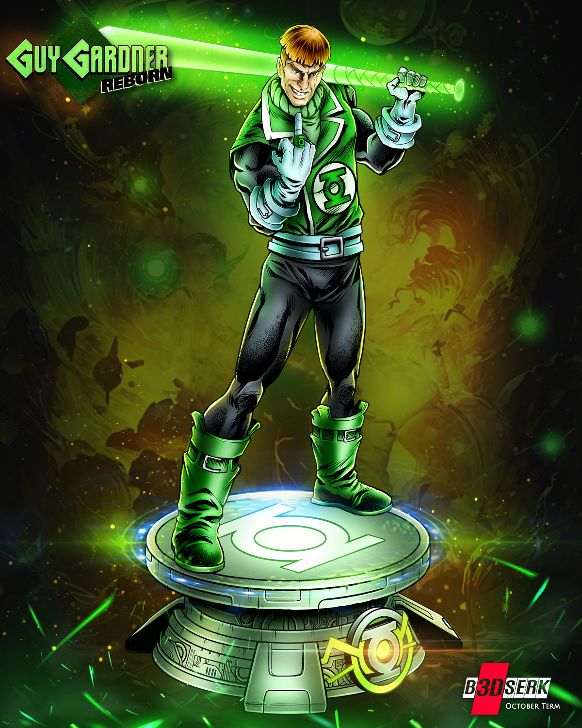Guy Gardner Statue 3D-Printed Kit