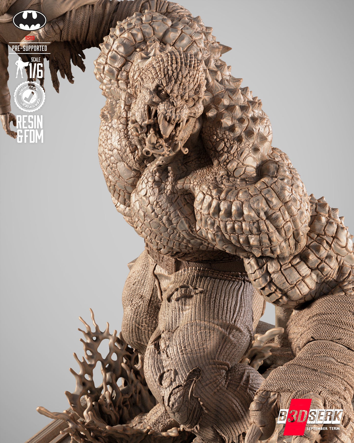 Killer Croc Statue 3D-Printed Kit