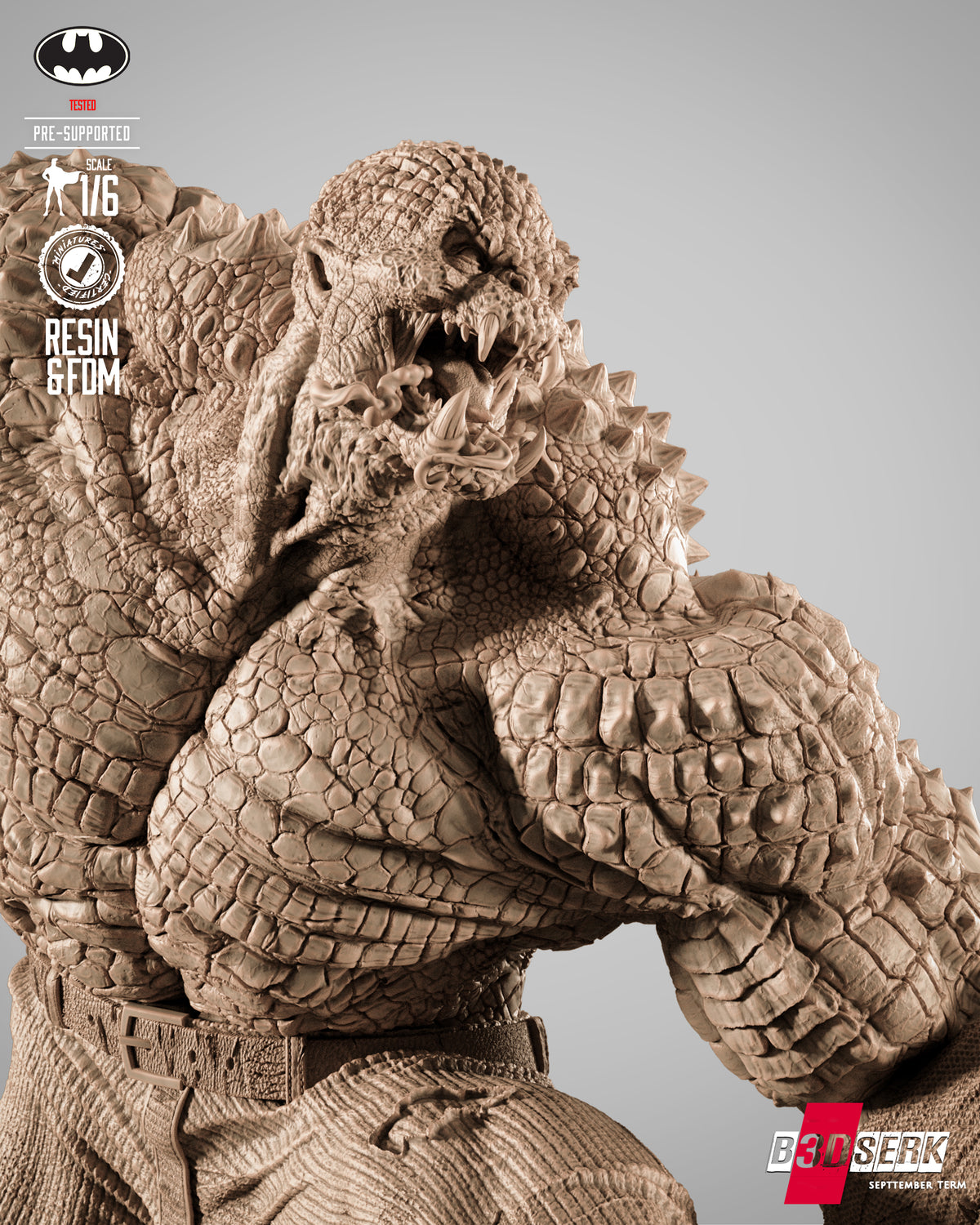 Killer Croc Statue 3D-Printed Kit