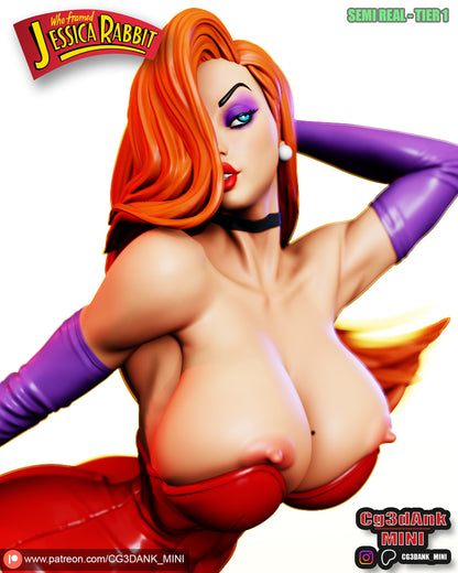 Jessica Rabbit Statue 3D-Printed Kit