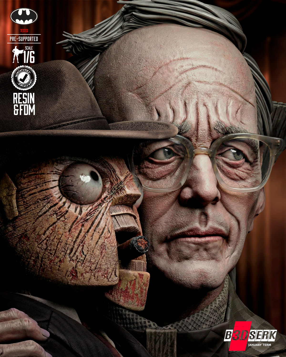 Scarface and Ventriloquist Statue 3D-Printed Kit