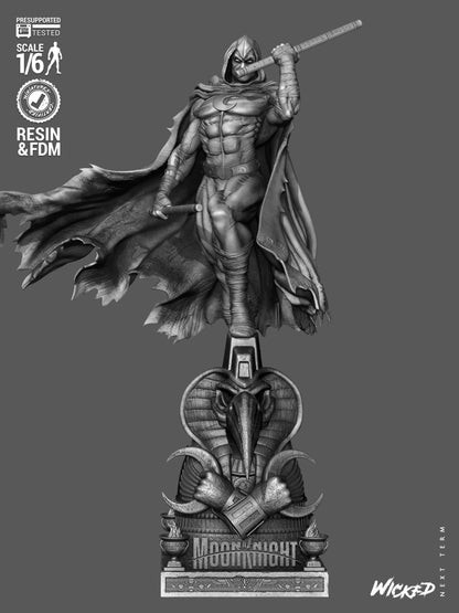 Moon Knight Statue 3D-Printed Kit