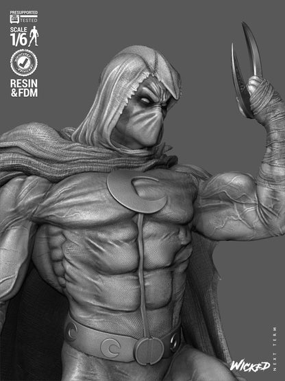 Moon Knight Statue 3D-Printed Kit