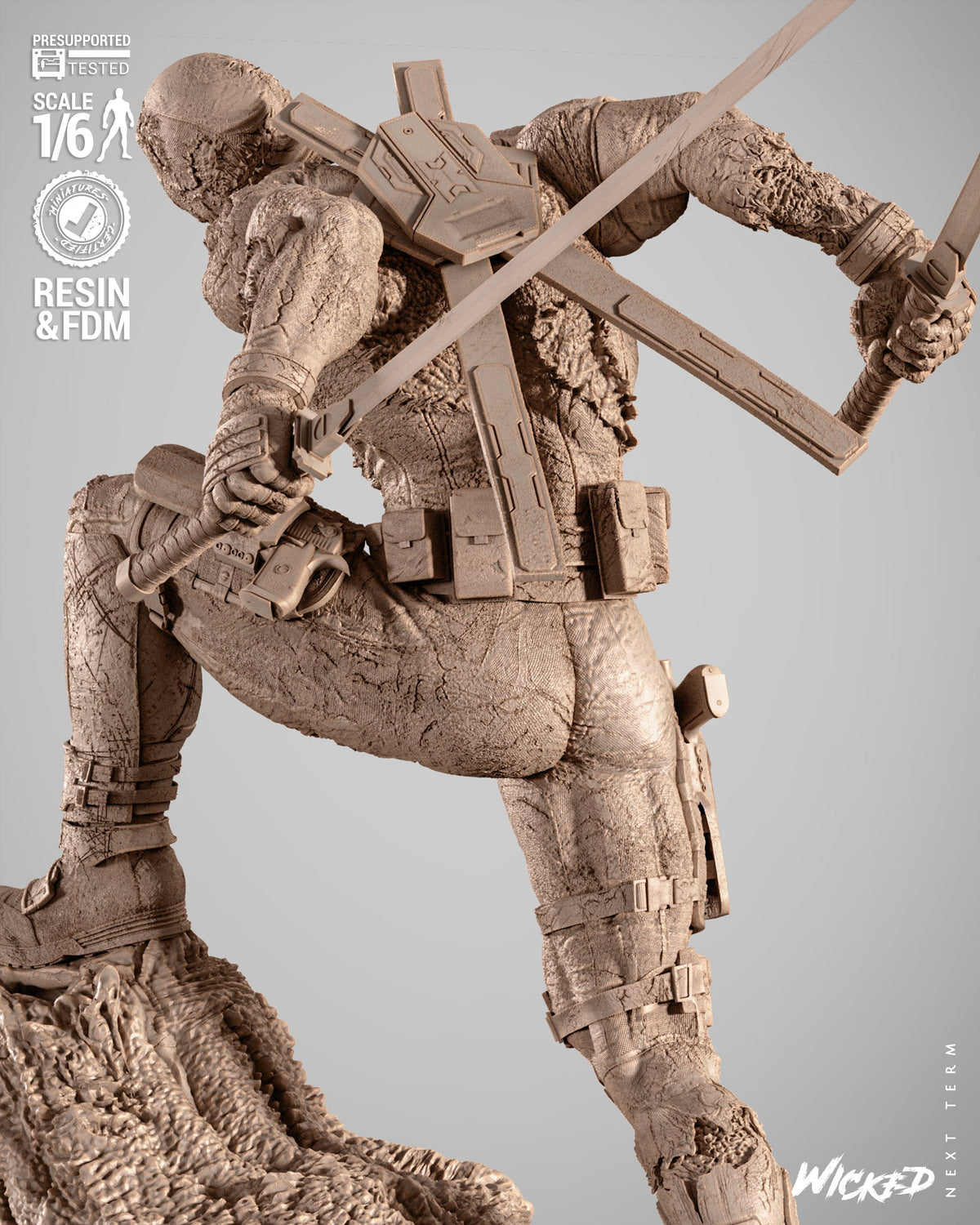 Deadpool Zombie Statue
