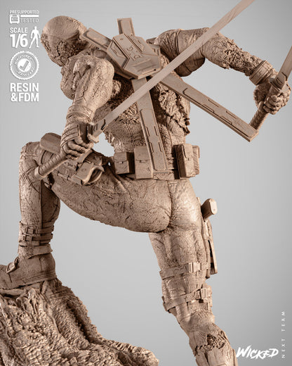 Deadpool Zombie Statue