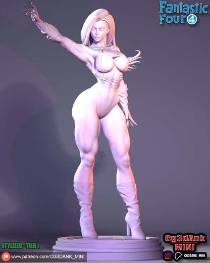 Invisible Girl Statue 3D-Printed Kit