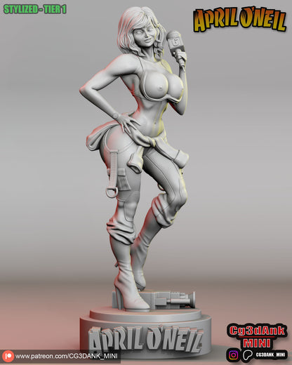 April O'Neil Statue 3D-Printed Kit