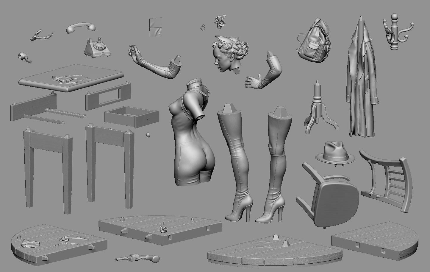 Catwoman Statue 3D-Printed Kit