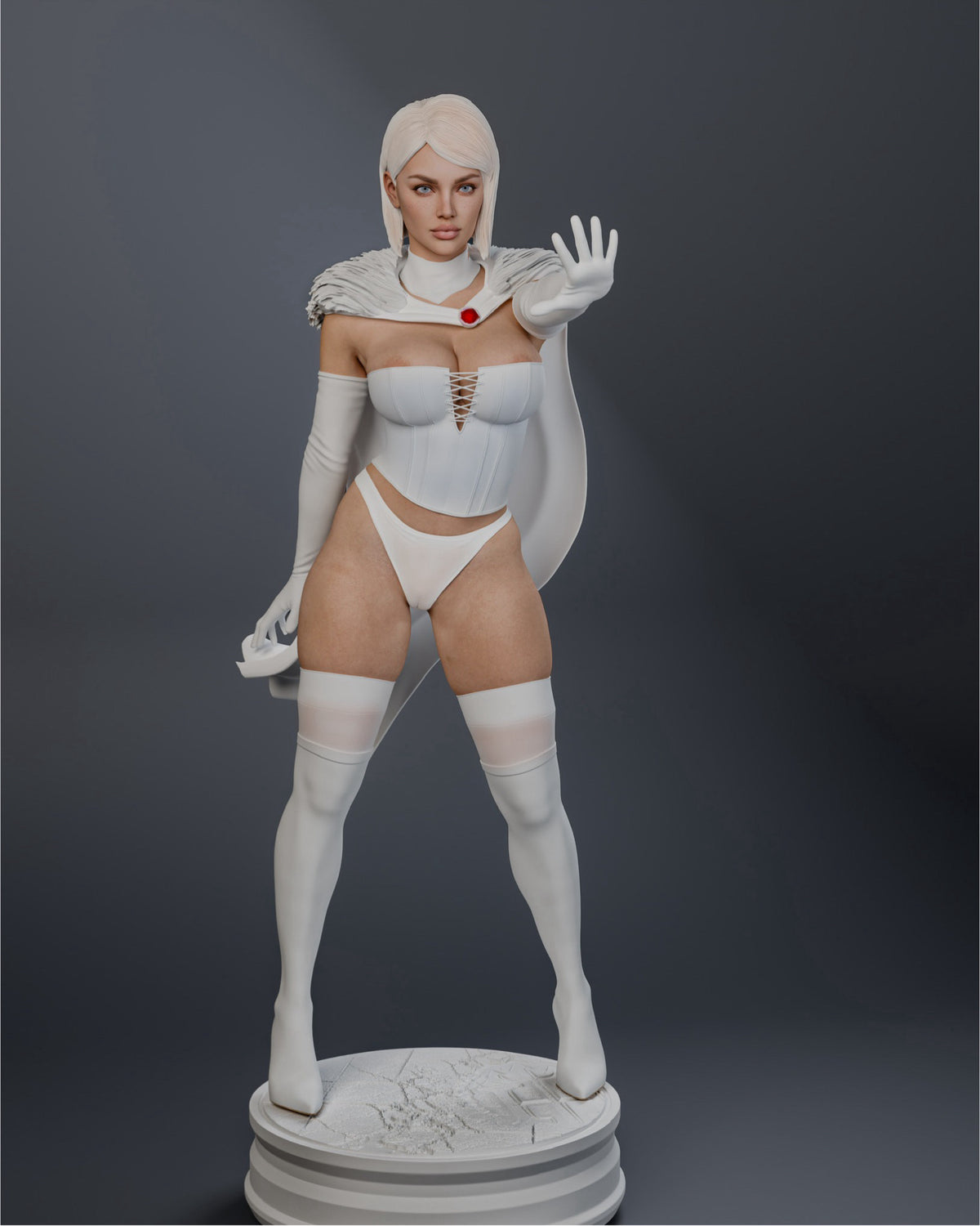 Emma Frost Statue 3D-Printed Kit