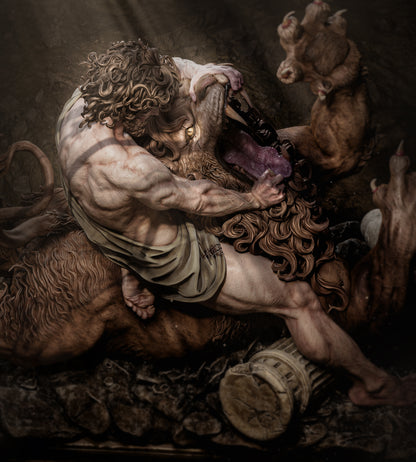 Samson Vs The Lion Statue 3D-Printed Kit