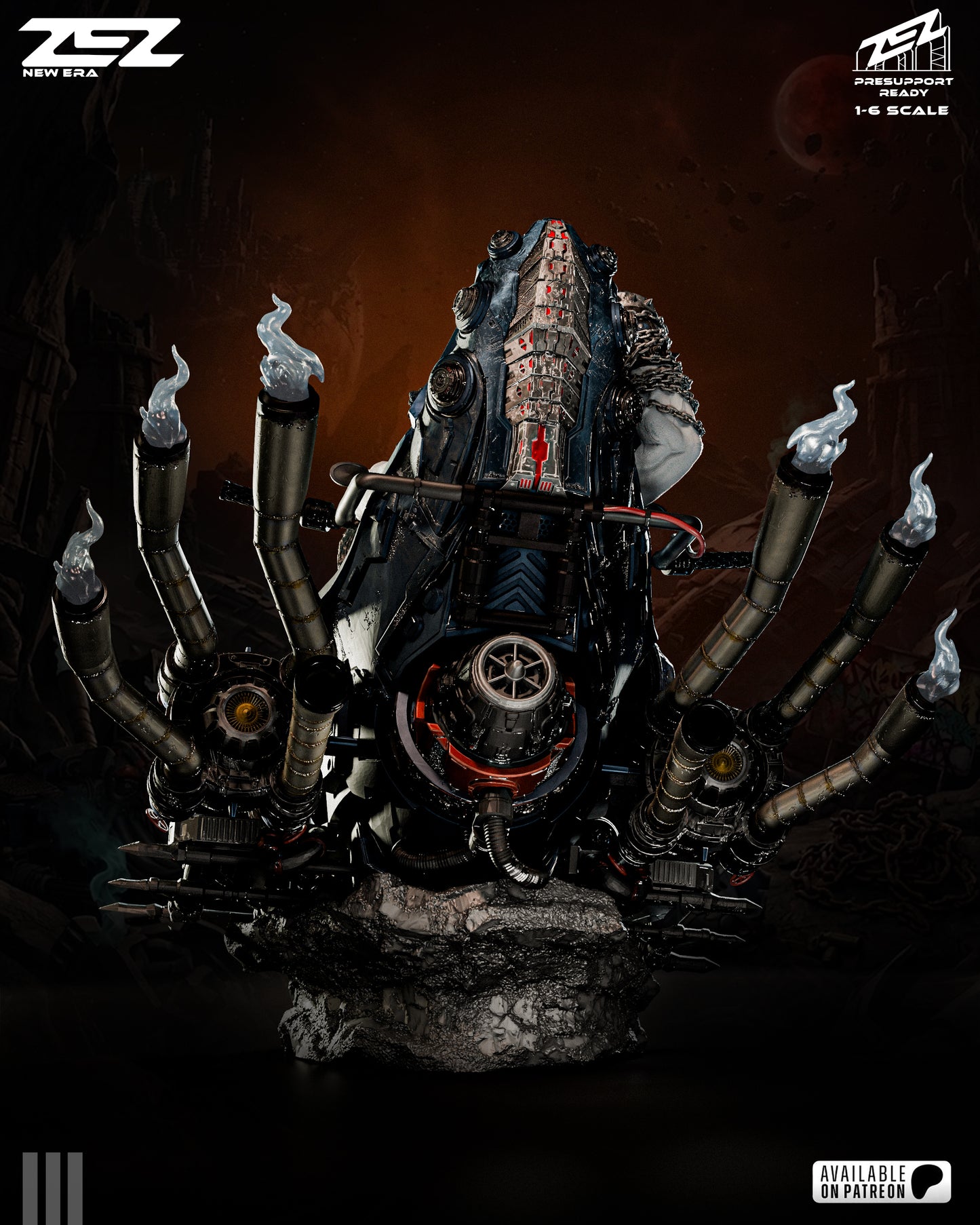 Lobo (Throne) Statue 3D-Printed Kit