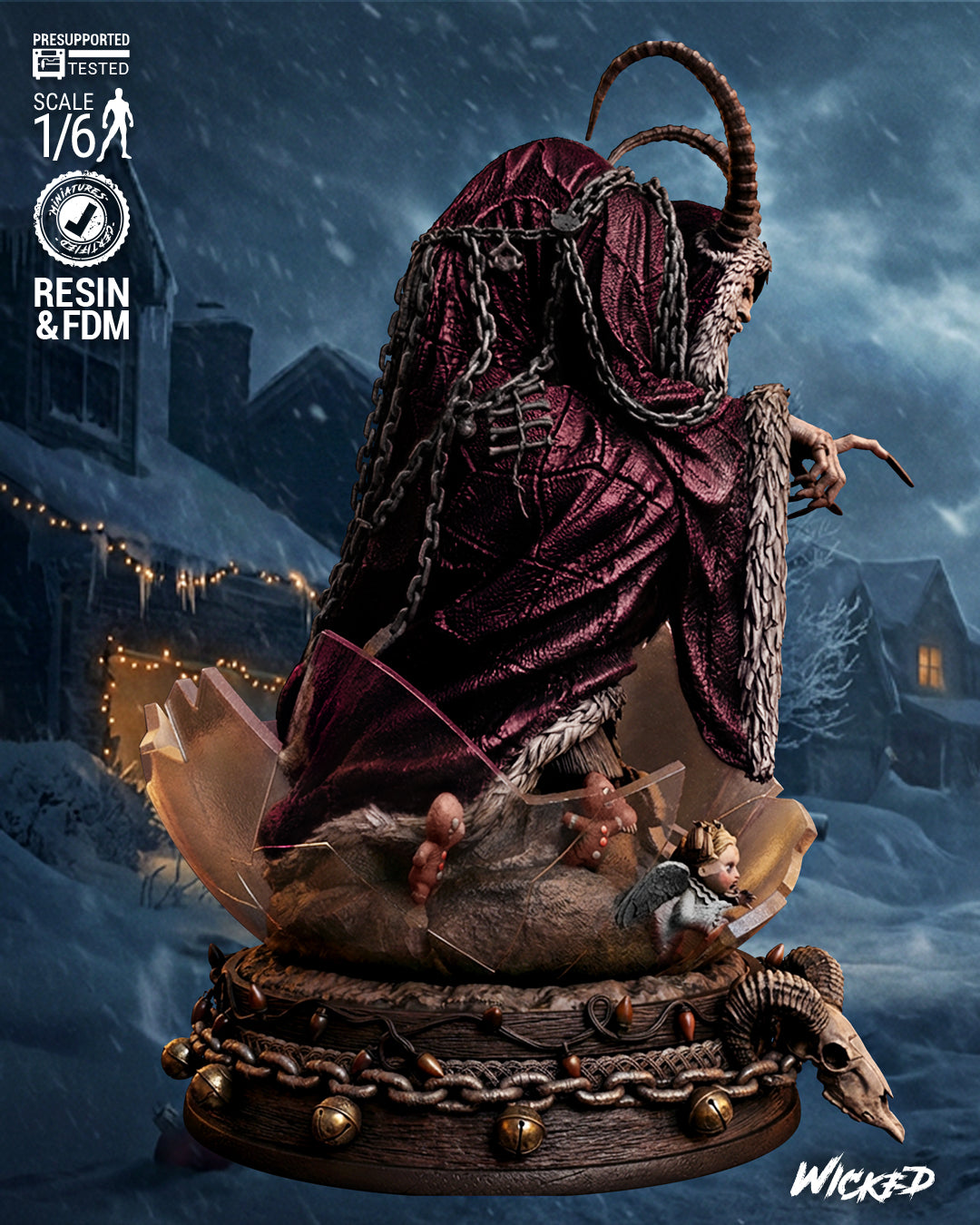 Krampus Statue 3D-Printed Kit