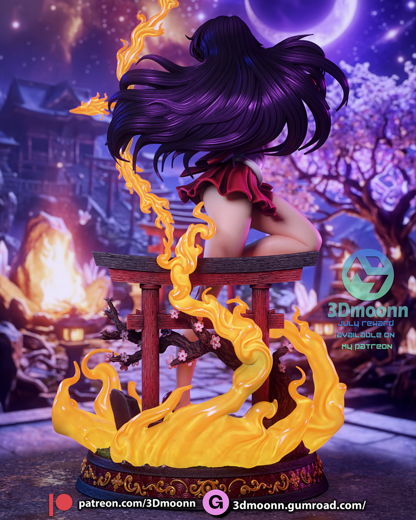 Sailor Mars Statue 3D-Printed Kit