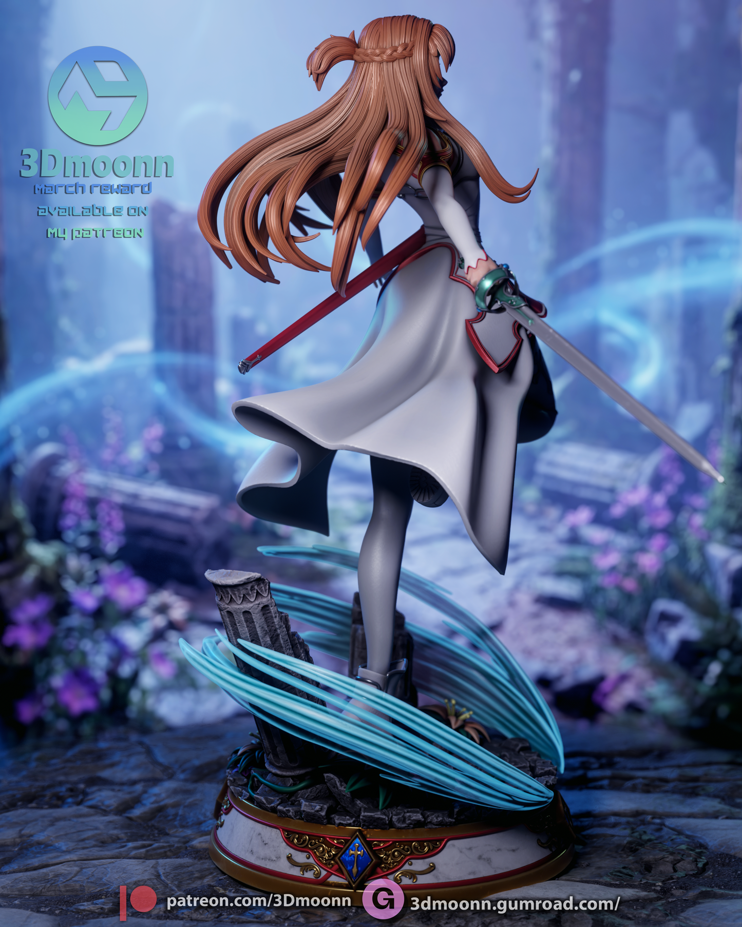 Asuna Statue 3D-Printed Kit
