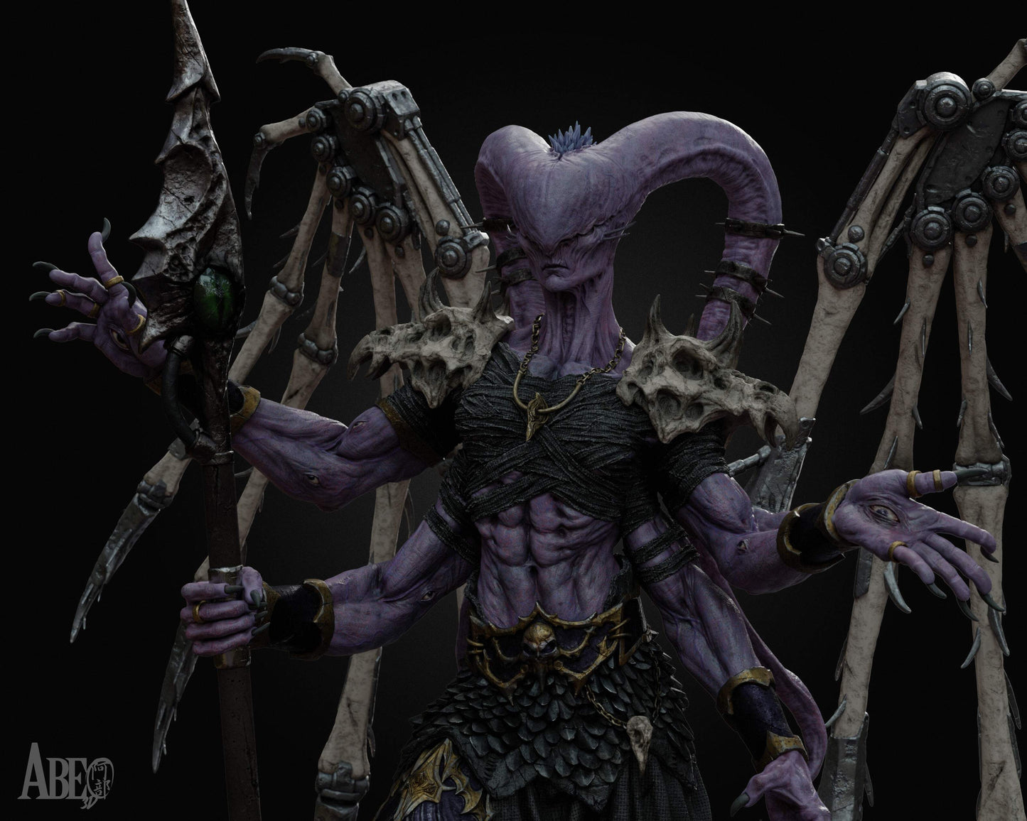 Ninefold Sorcerer Statue 3D-Printed Kit