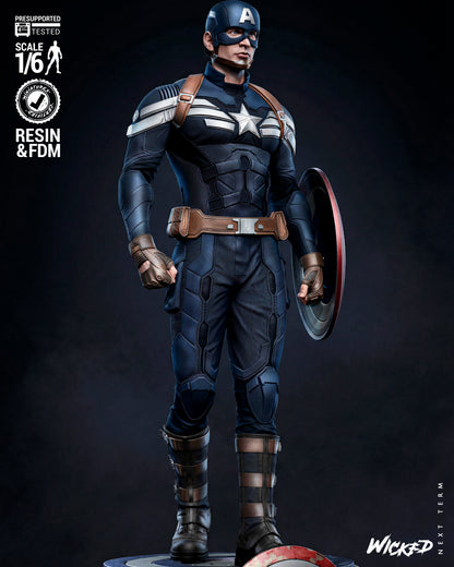 Captain America Statue 3D-Printed Kit