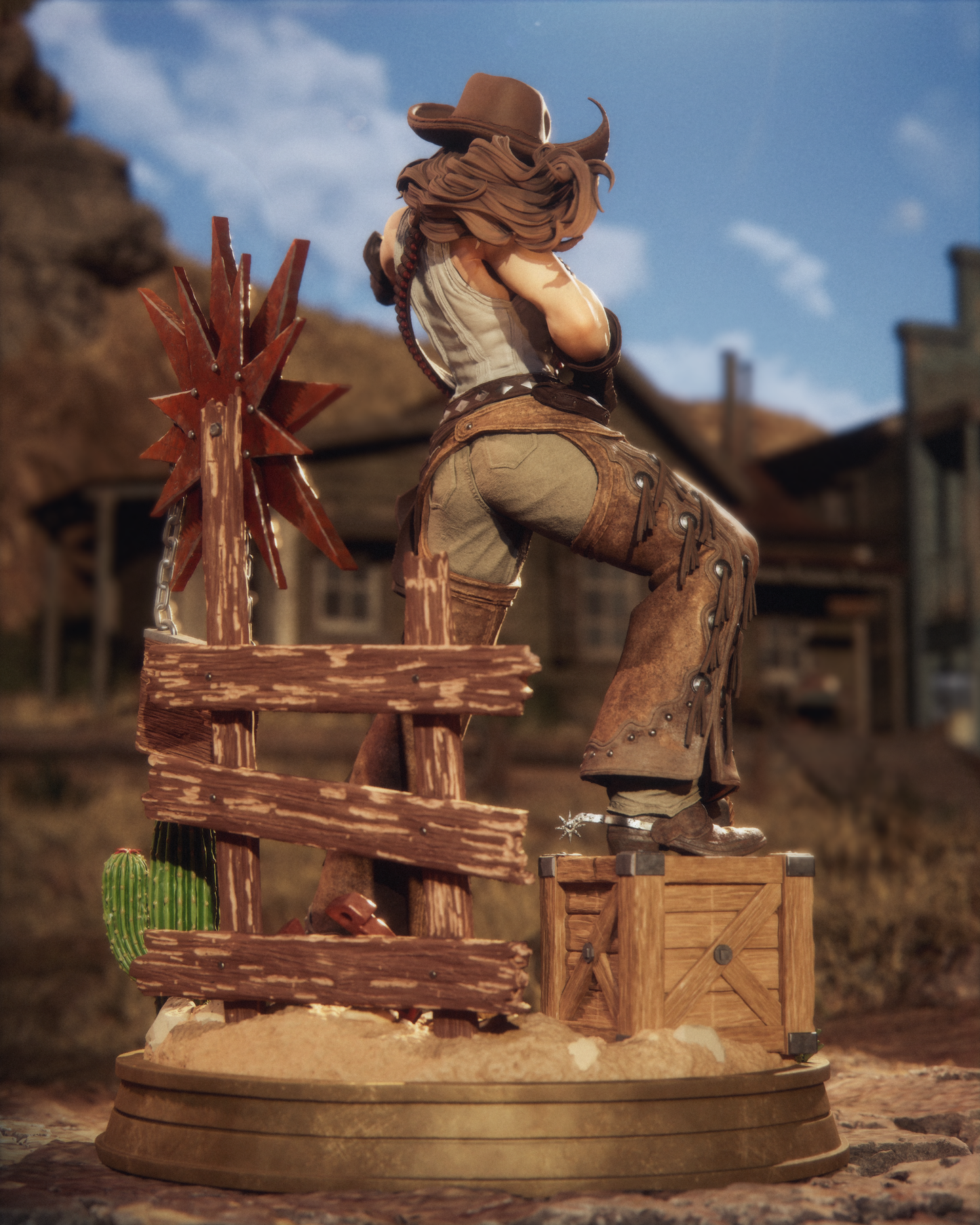 Cowgirl Rogue Statue 3D-Printed Kit