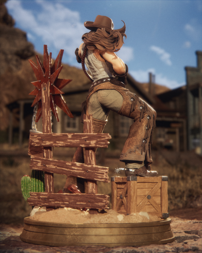 Cowgirl Rogue Statue 3D-Printed Kit