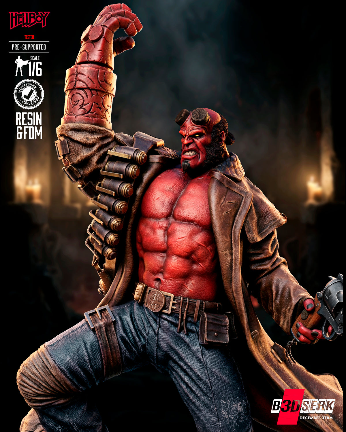 Hellboy Statue 3D-Printed Kit