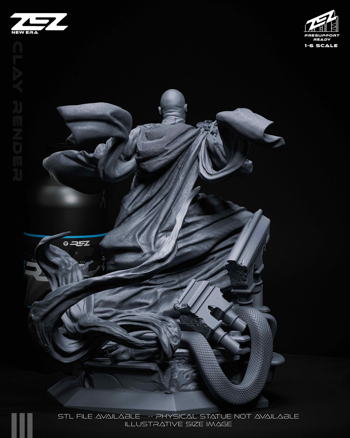 Voldemort Statue 3D-Printed Kit