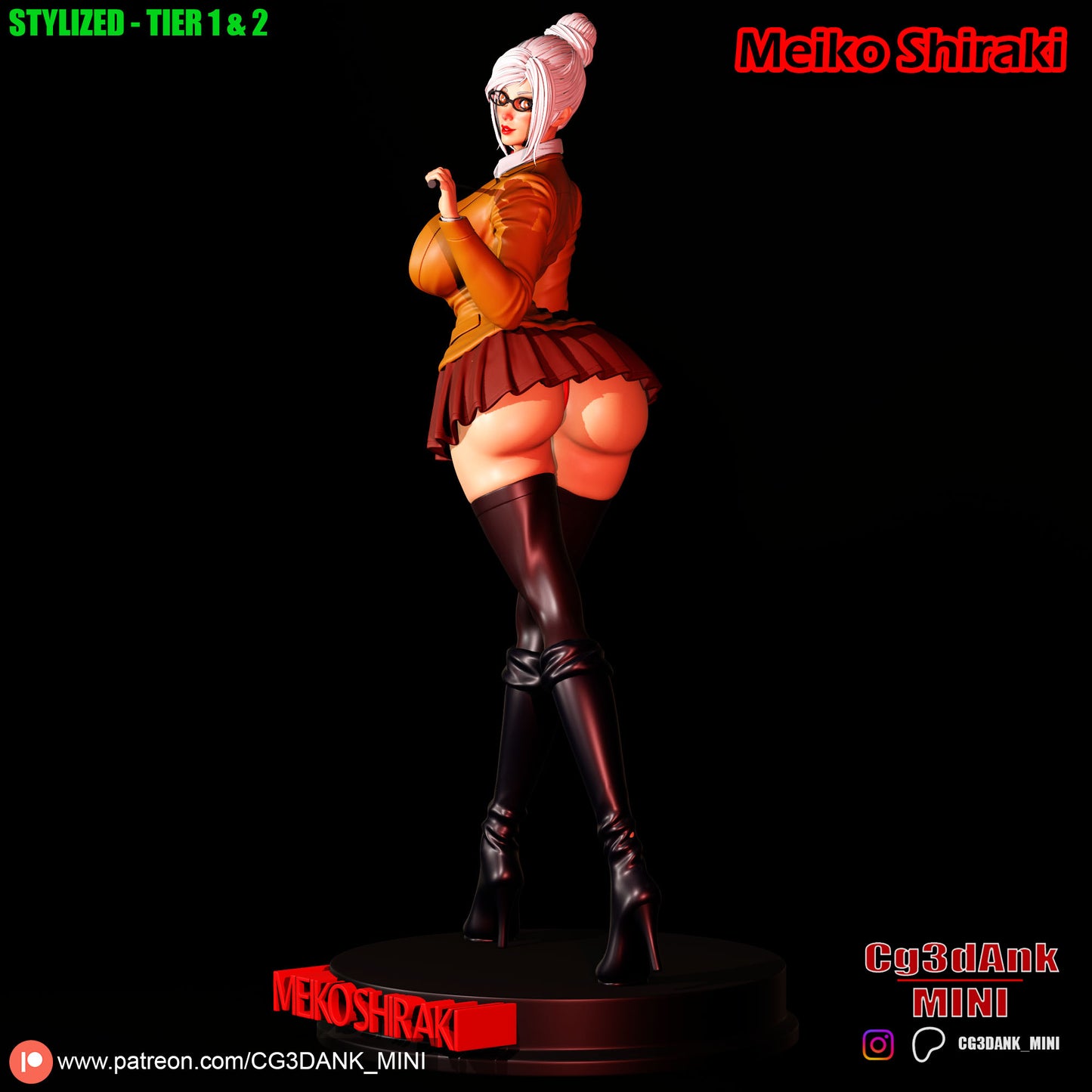 Meiko Shiraki Statue 3D-Printed Kit