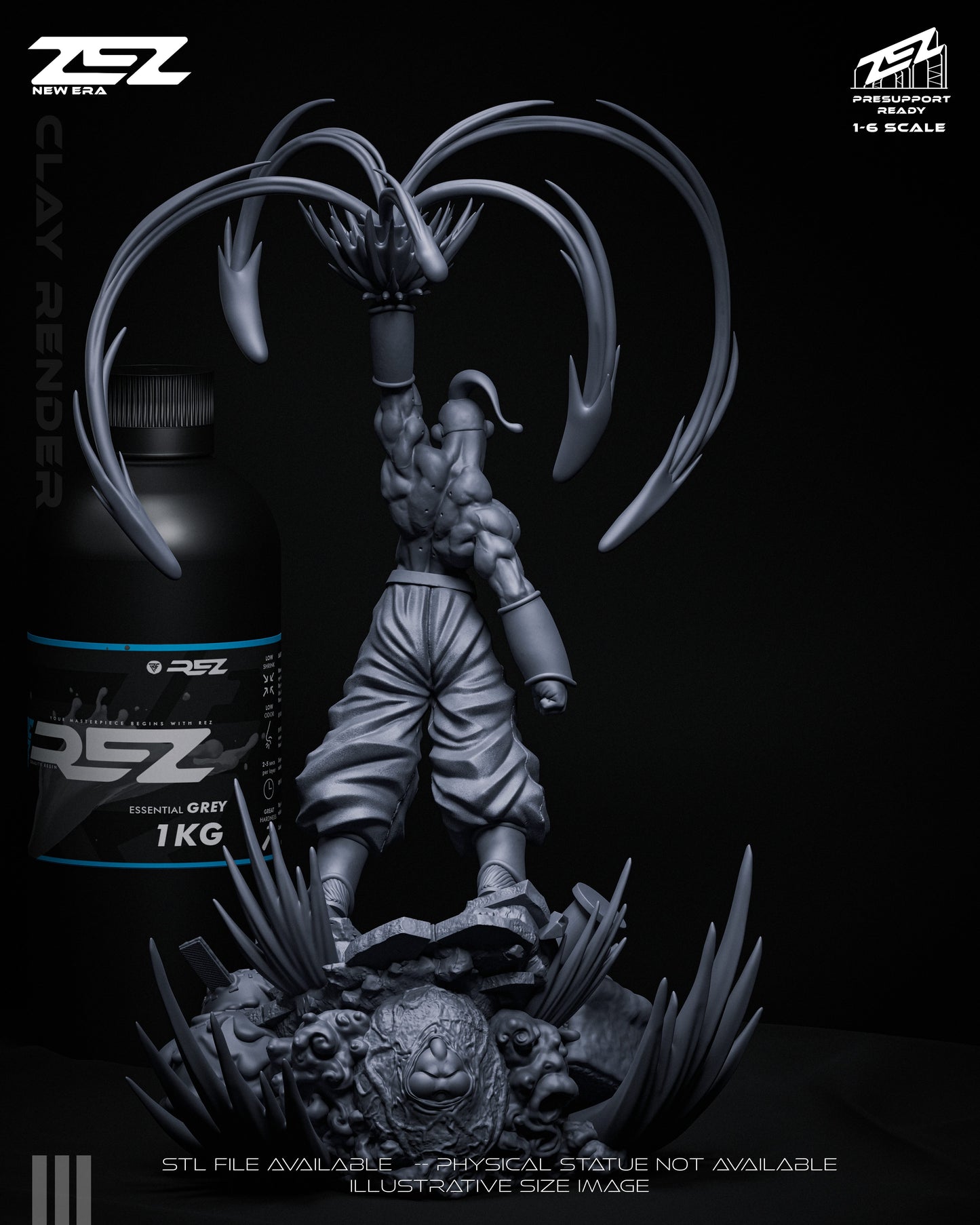 Majin Boo Statue 3D-Printed Kit