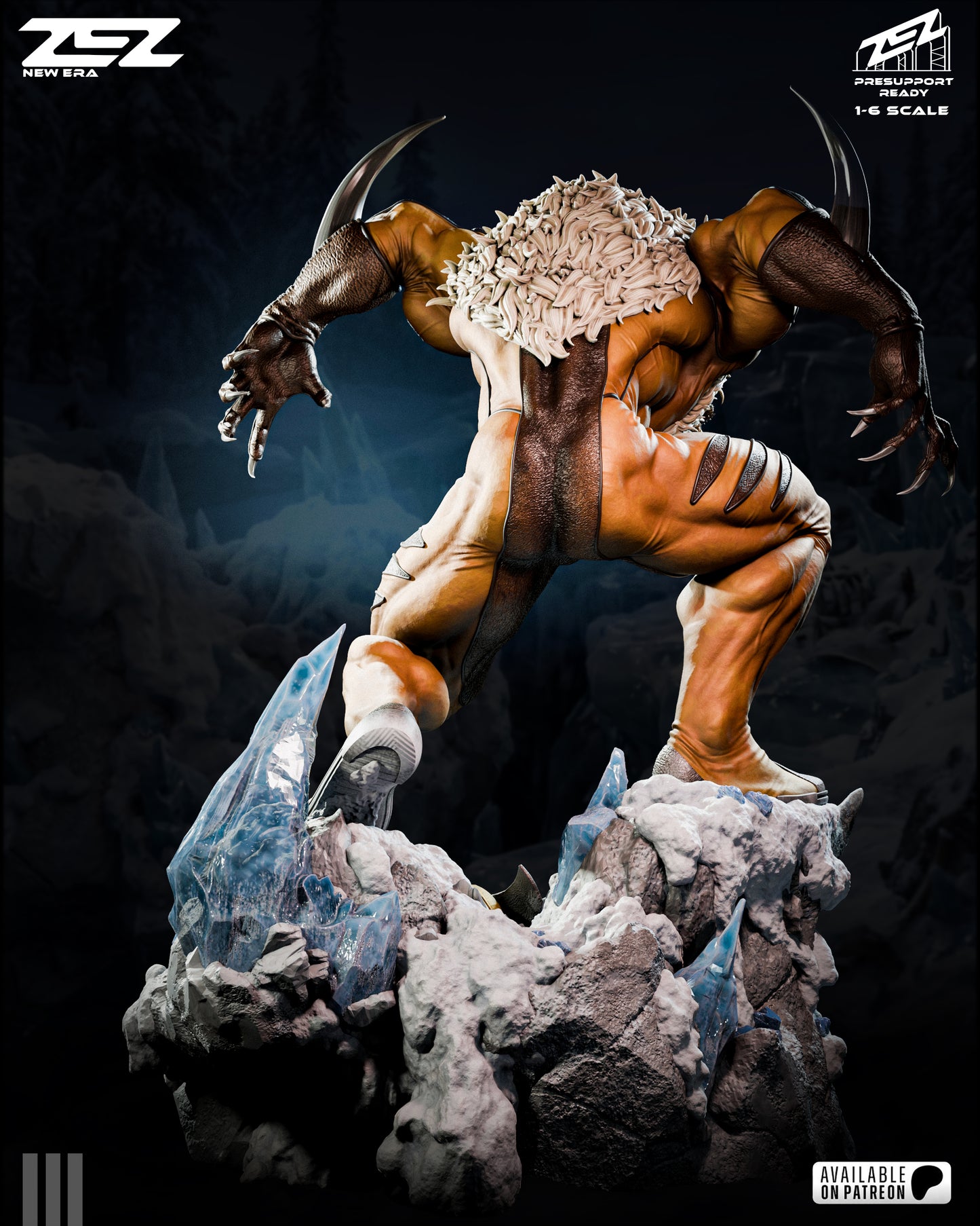Sabretooth Statue 3D-Printed Kit