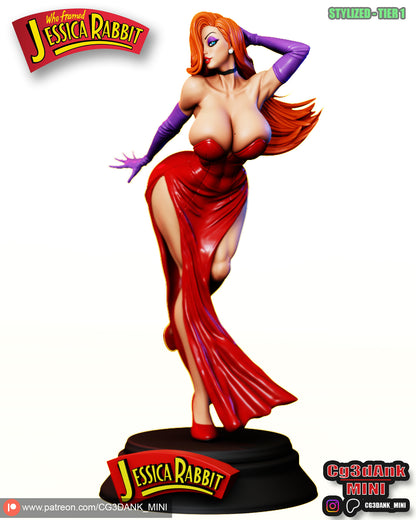 Jessica Rabbit Statue 3D-Printed Kit