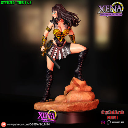 Xena - Warrior Parincess Statue 3D-Printed Kit