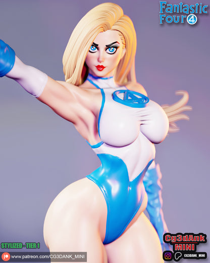 Invisible Girl Statue 3D-Printed Kit