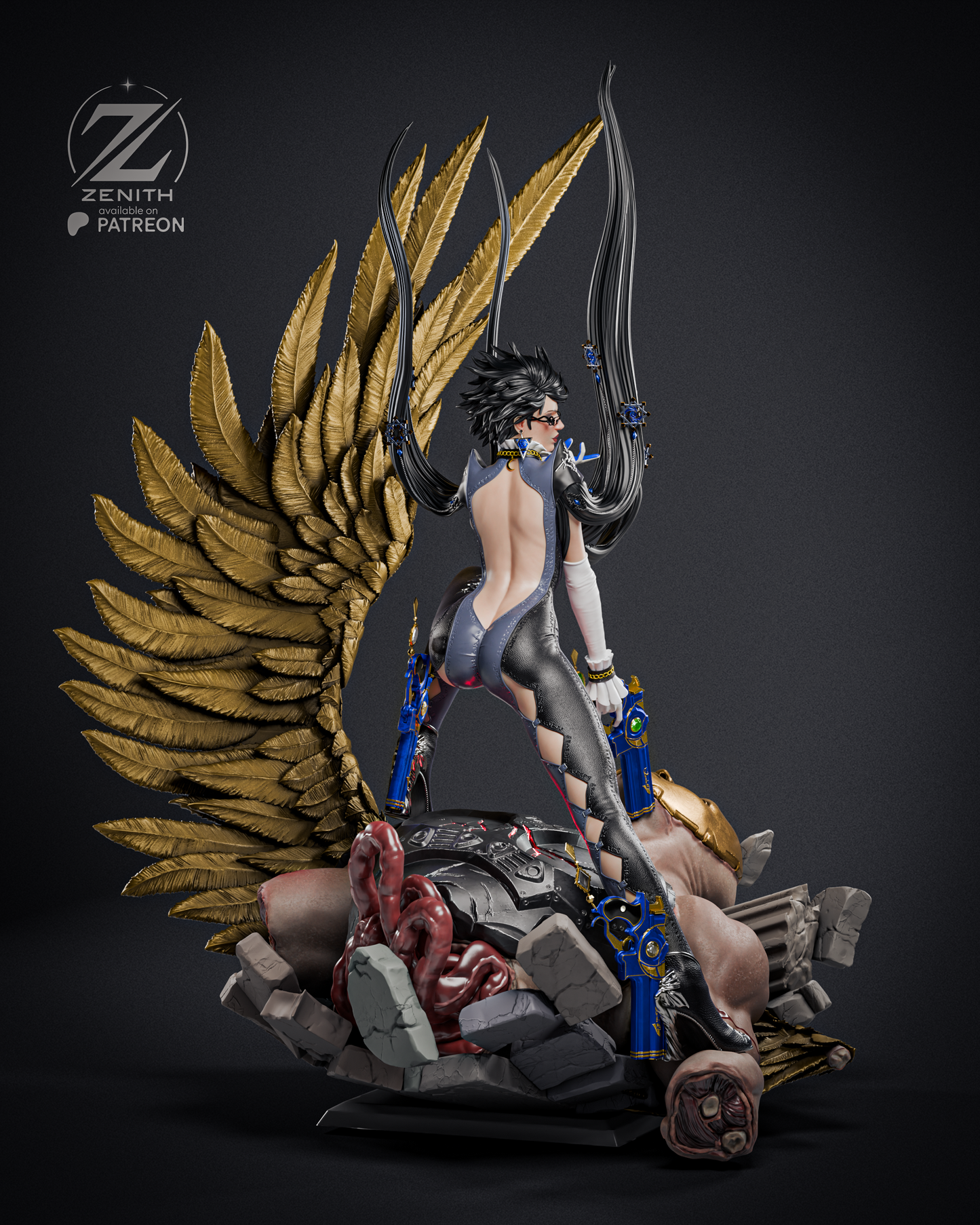 Bayonetta Statue 3D-Printed Kit