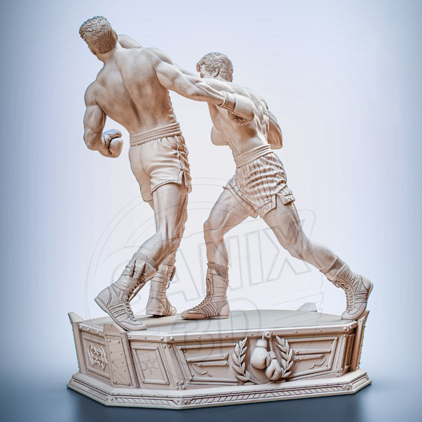 Rocky VS Drago Statue 3D-Printed Kit