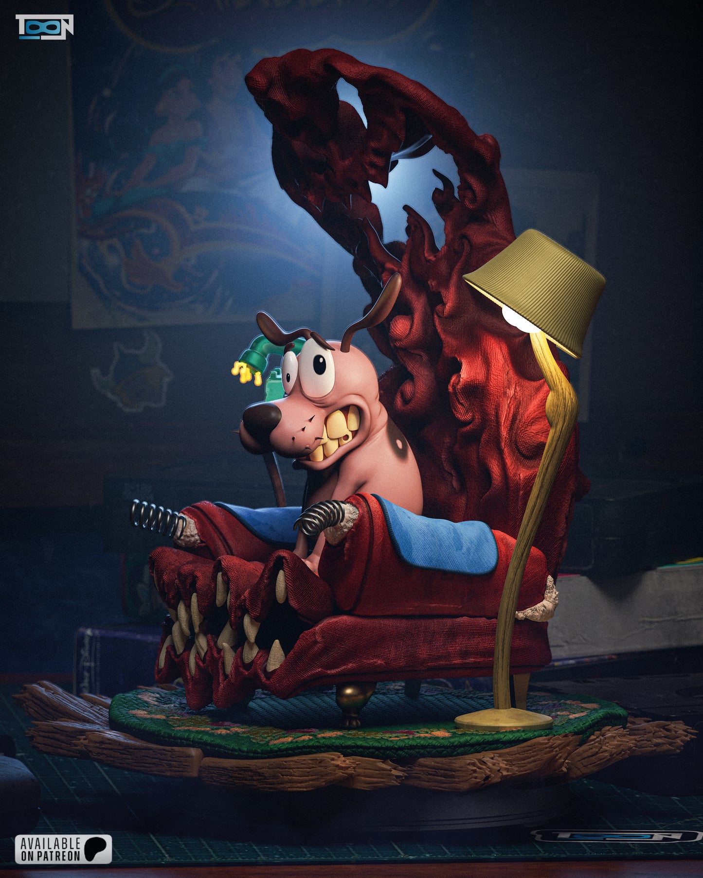 Courage The Cowardly Dog Statue