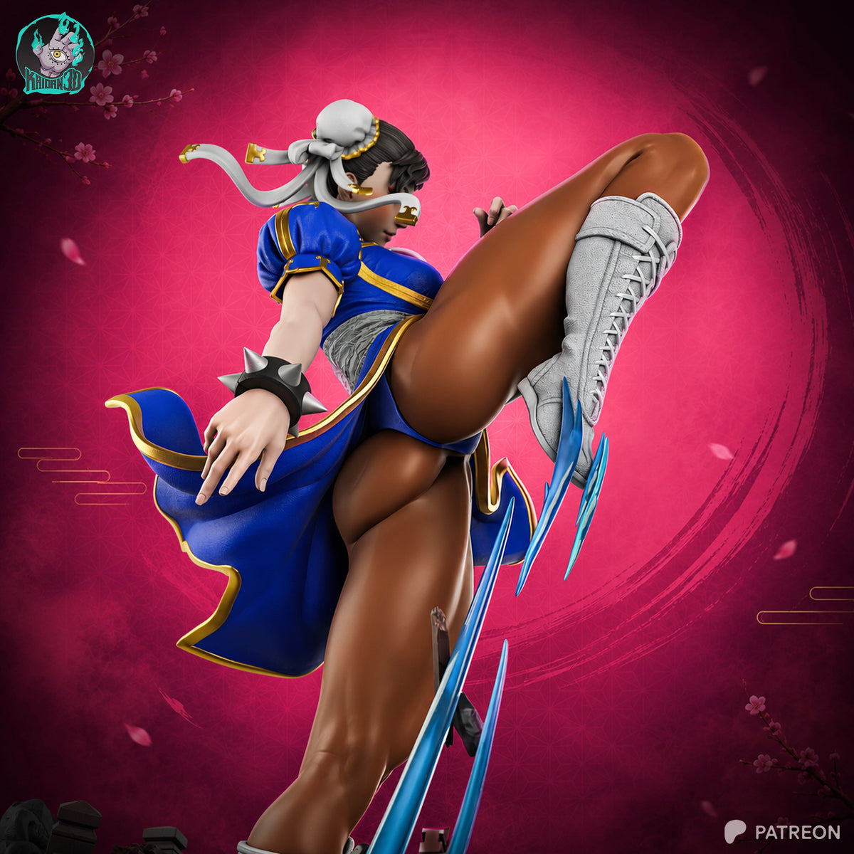 Chun-Li Statue 3D-Printed Kit