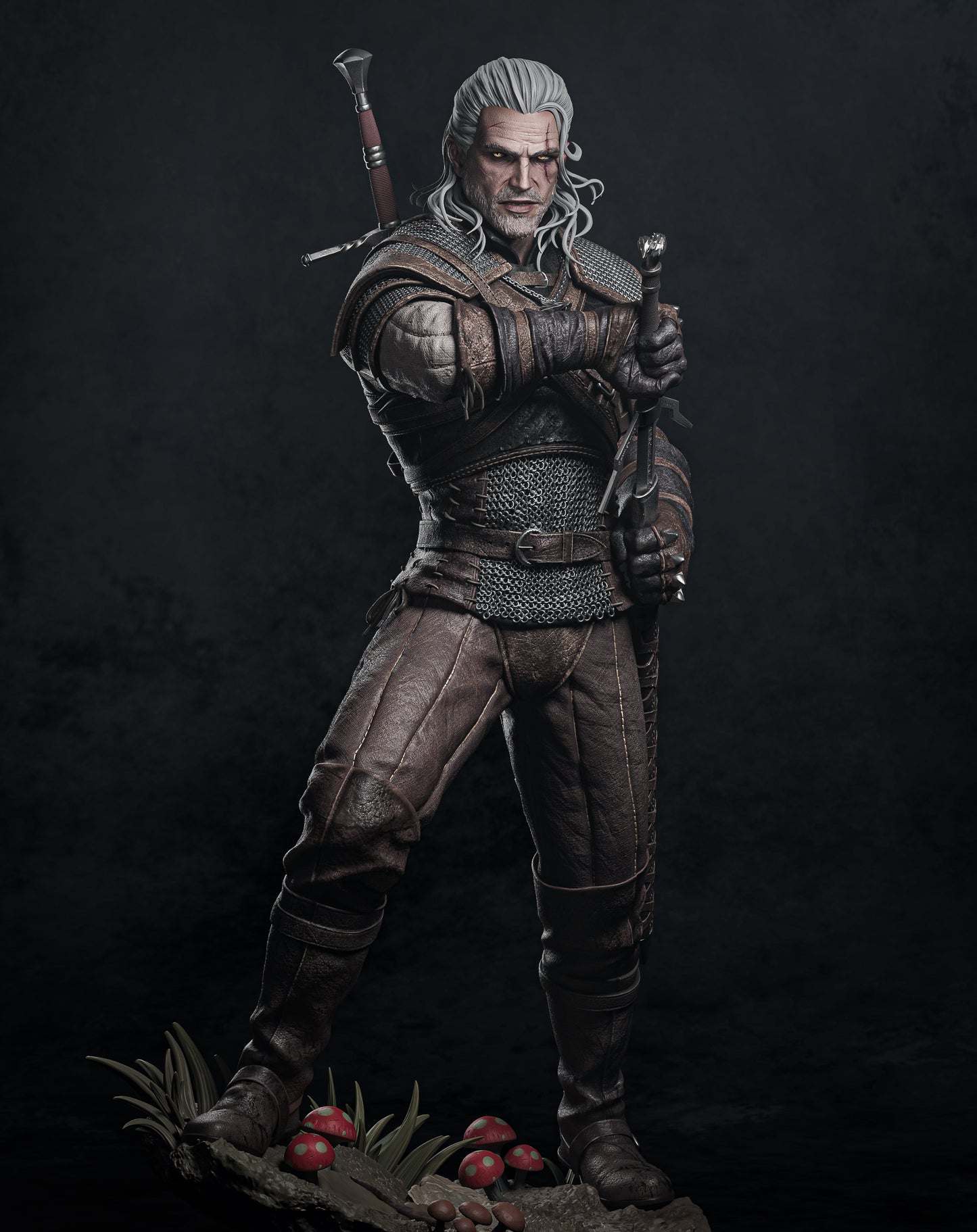 Geralt Statue 3D-Printed Kit