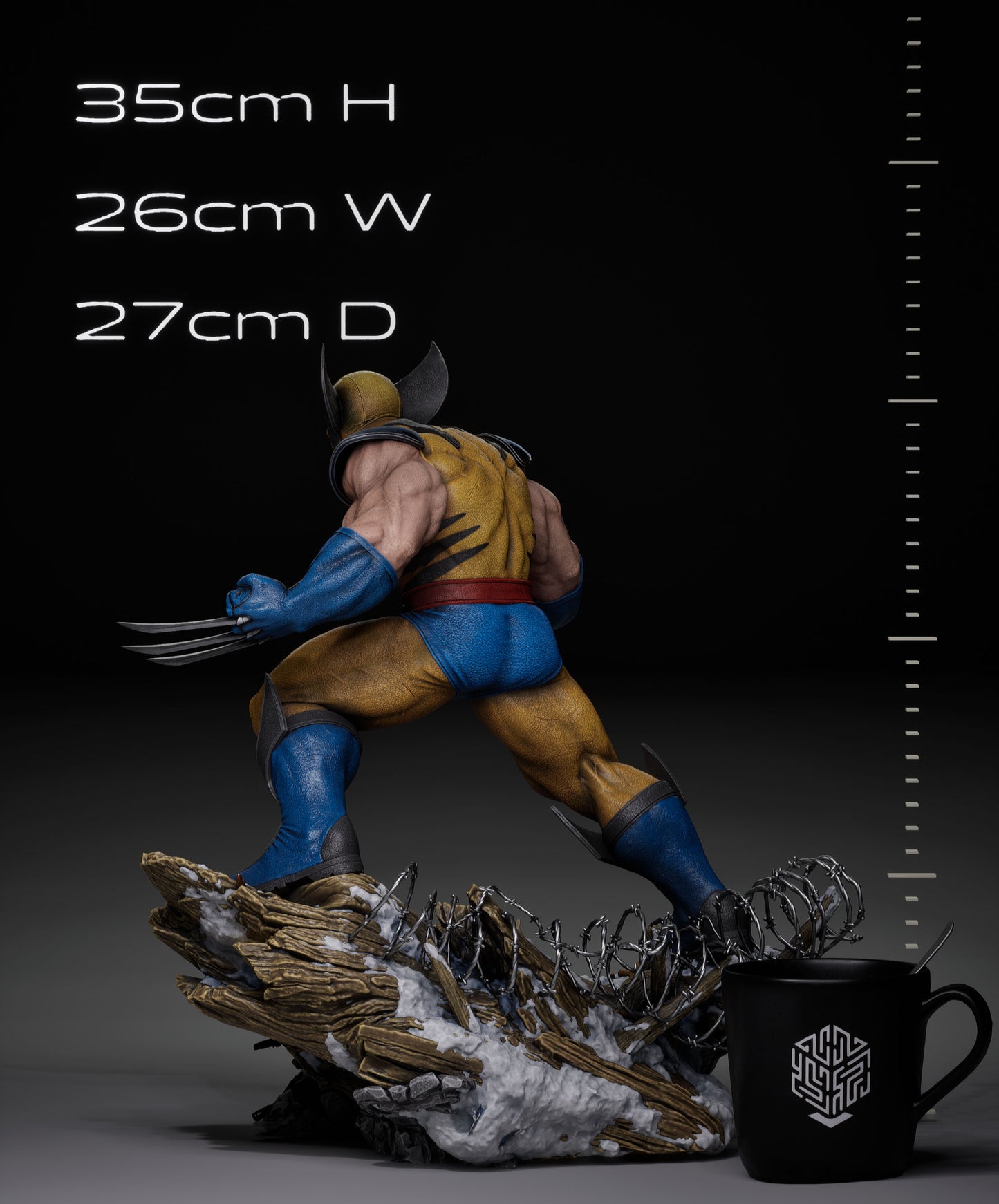 Wolverine Statue 3D-Printed Kit