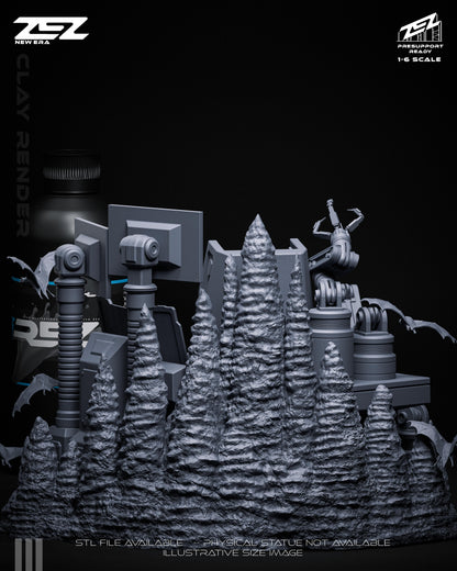 Batman (Throne) Statue 3D-Printed Kit