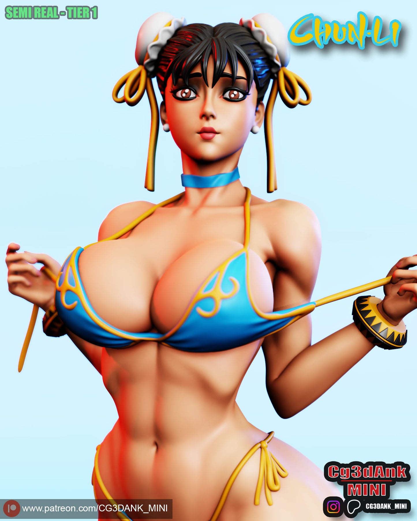 Chun-Li Statue 3D-Printed Kit