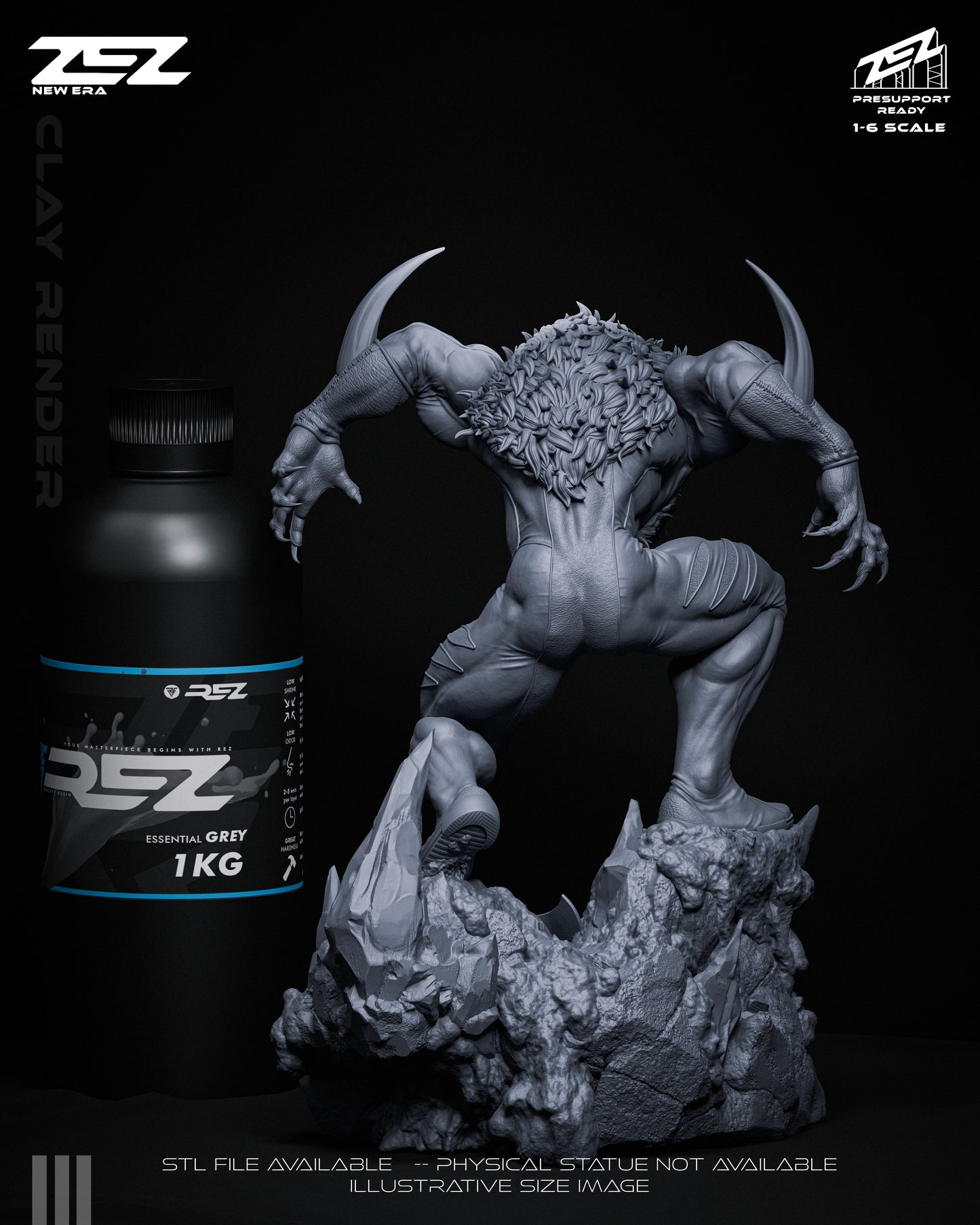 Sabretooth Statue 3D-Printed Kit