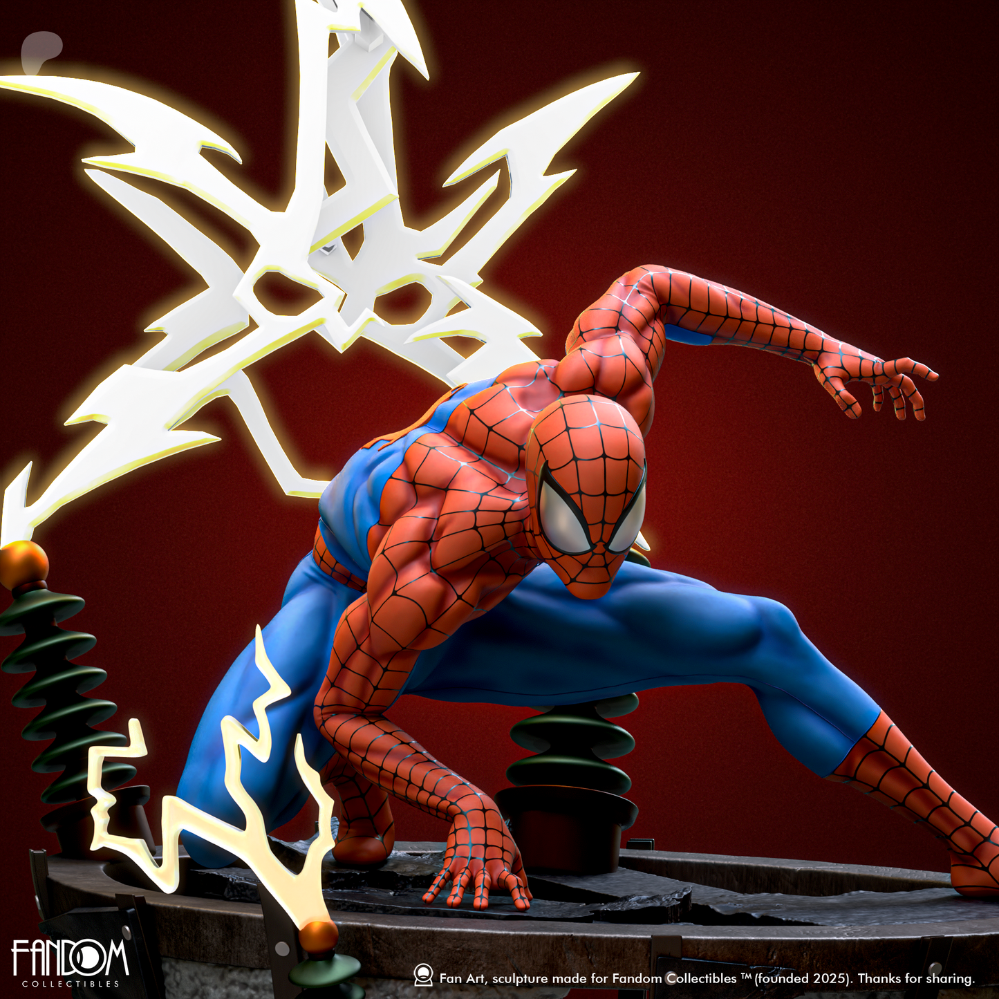 Spiderman Statue 3D-Printed Kit