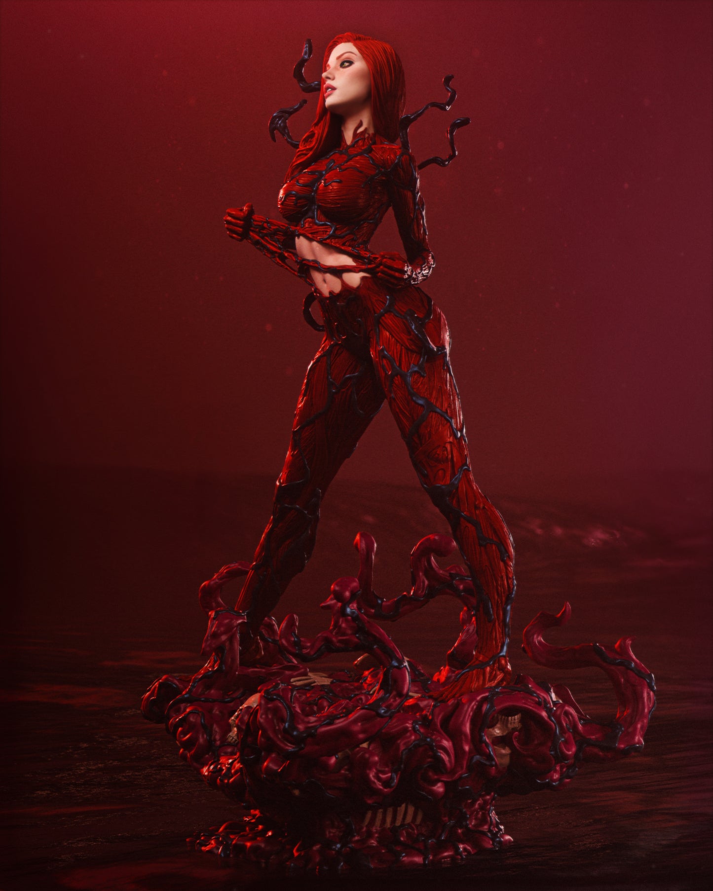 Carnage Mary Jane Statue 3D-Printed Kit