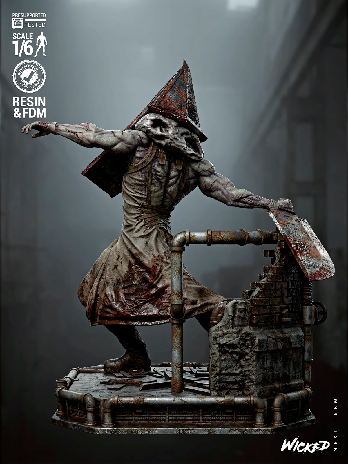 Pyramid Head Statue 3D-Printed Kit