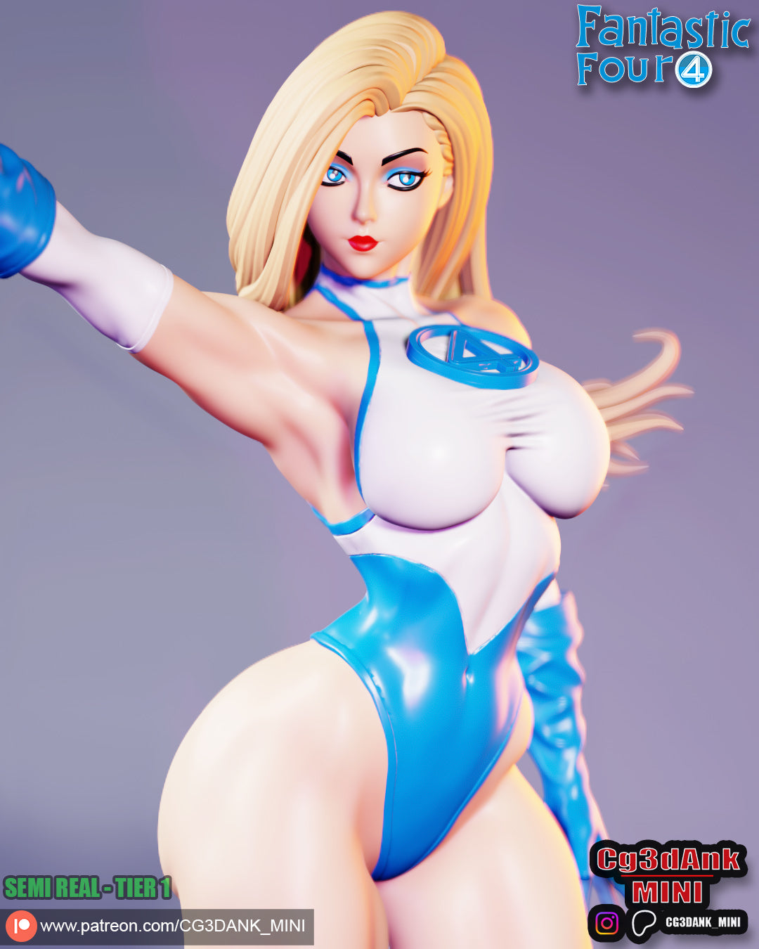 Invisible Girl Statue 3D-Printed Kit