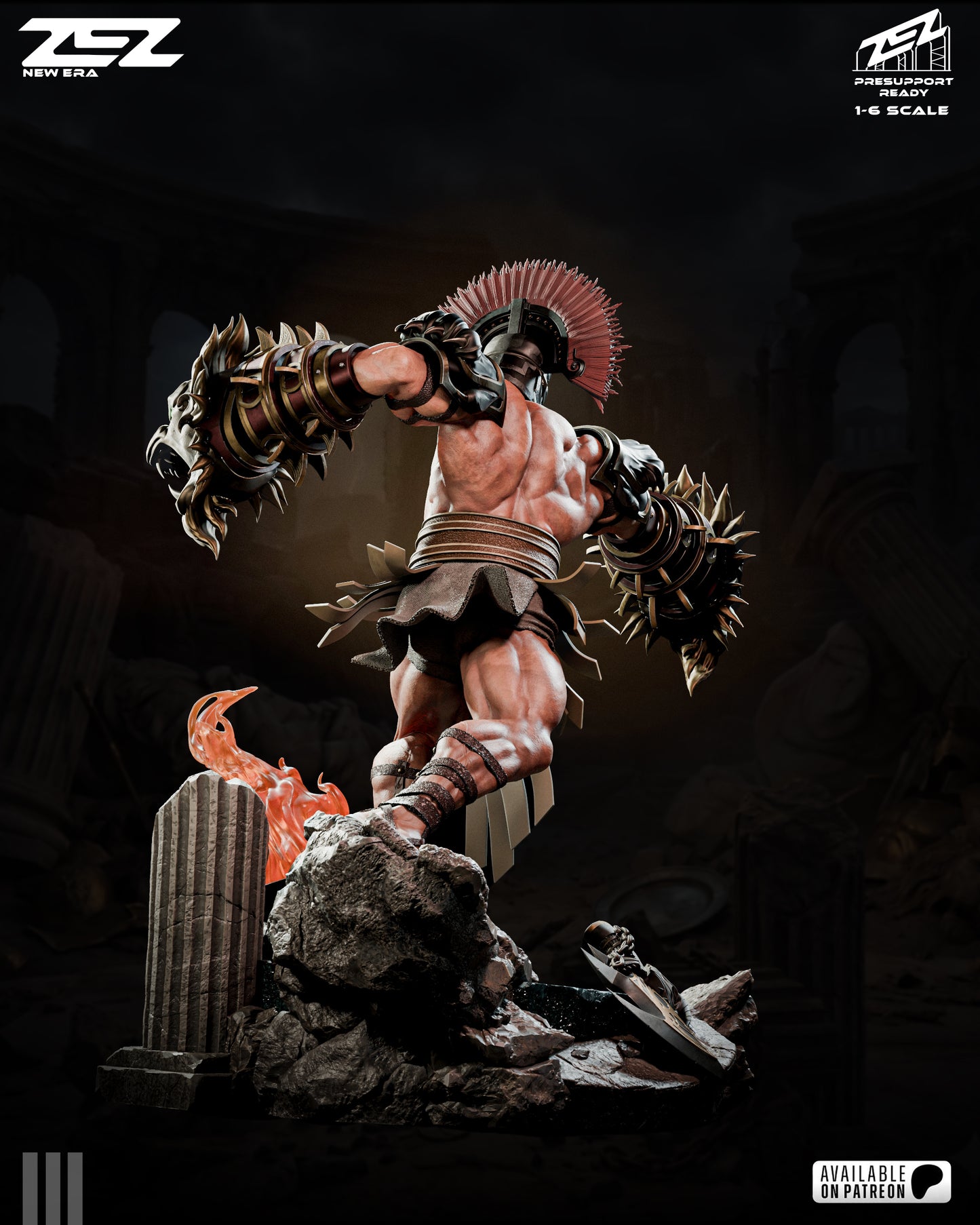 Hercules Statue 3D-Printed Kit