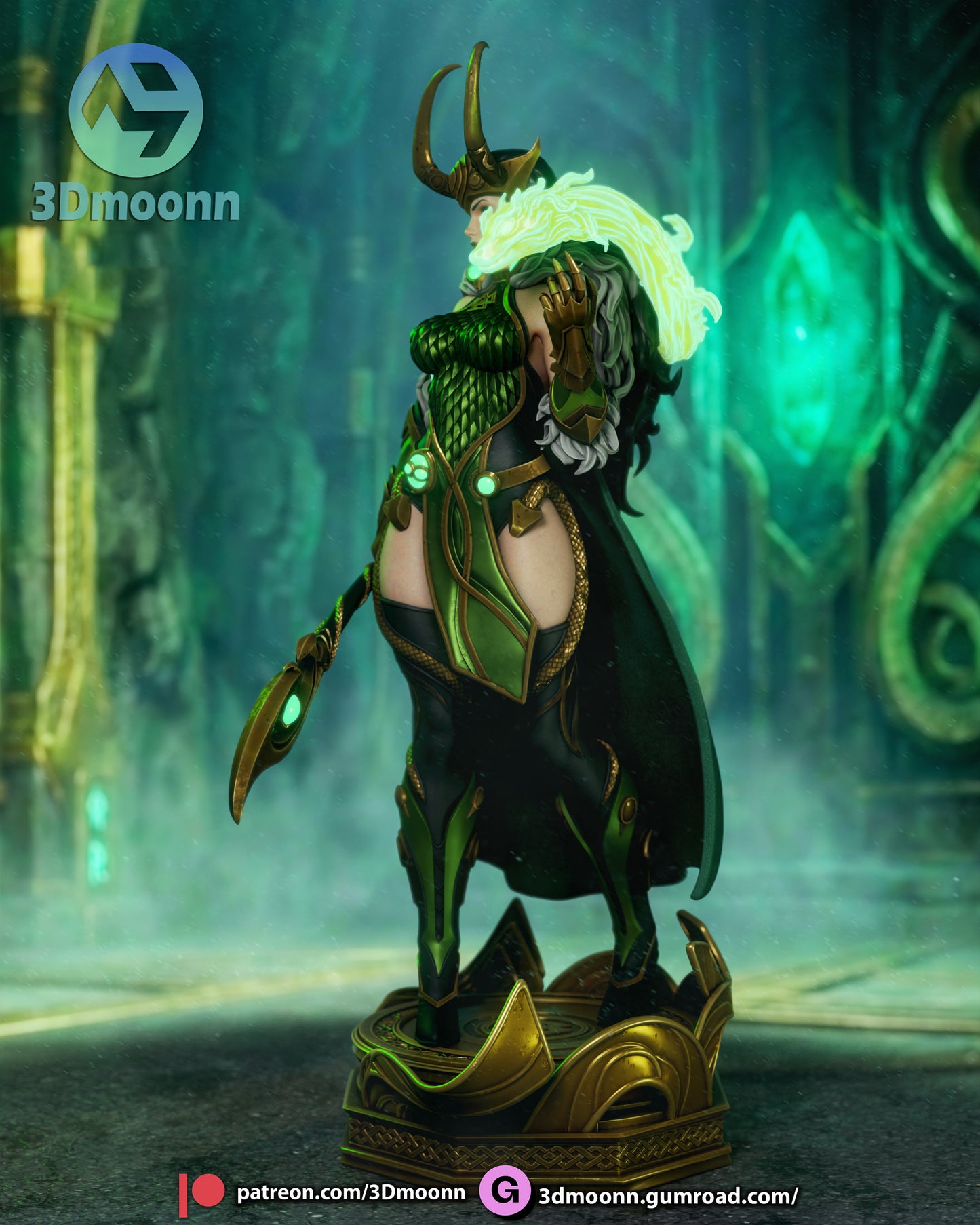 Lady Loki Statue 3D-Printed Kit