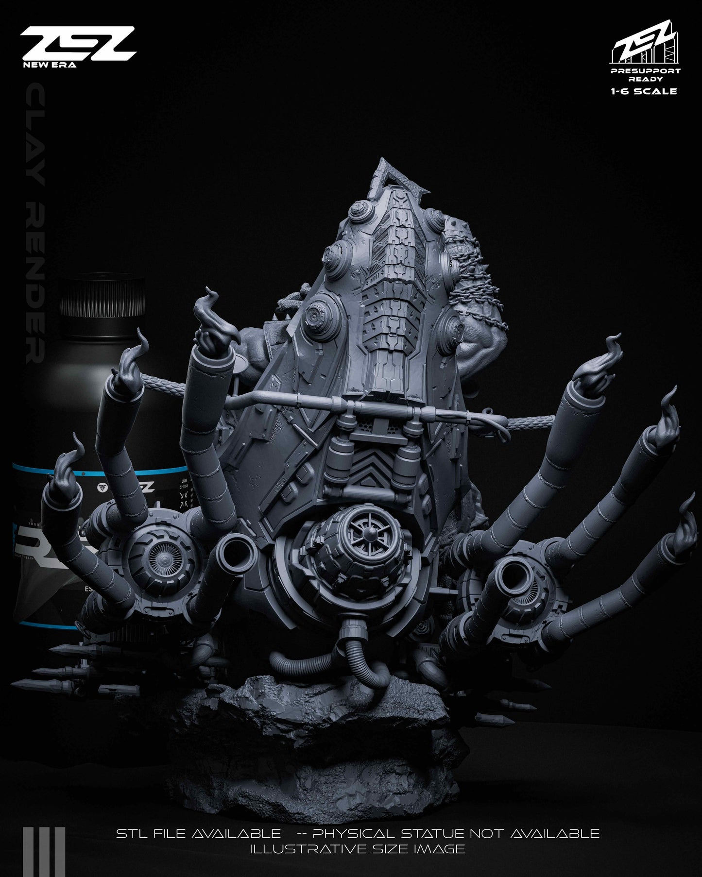 Lobo (Throne) Statue 3D-Printed Kit