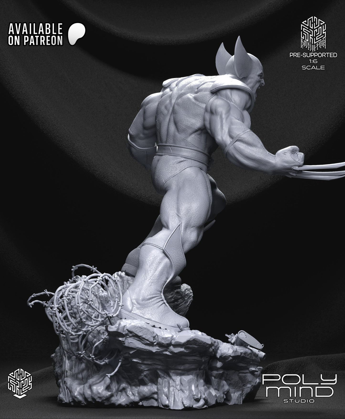 Wolverine Statue 3D-Printed Kit