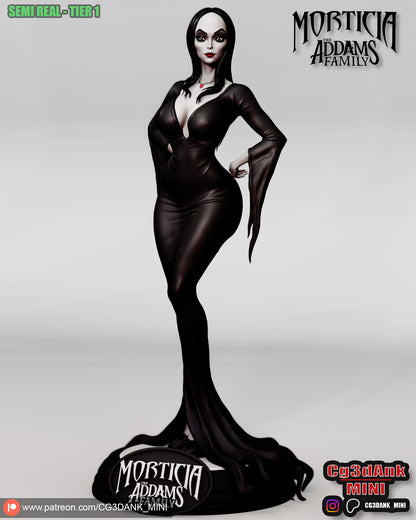 Morticia Addams Statue 3D-Printed Kit