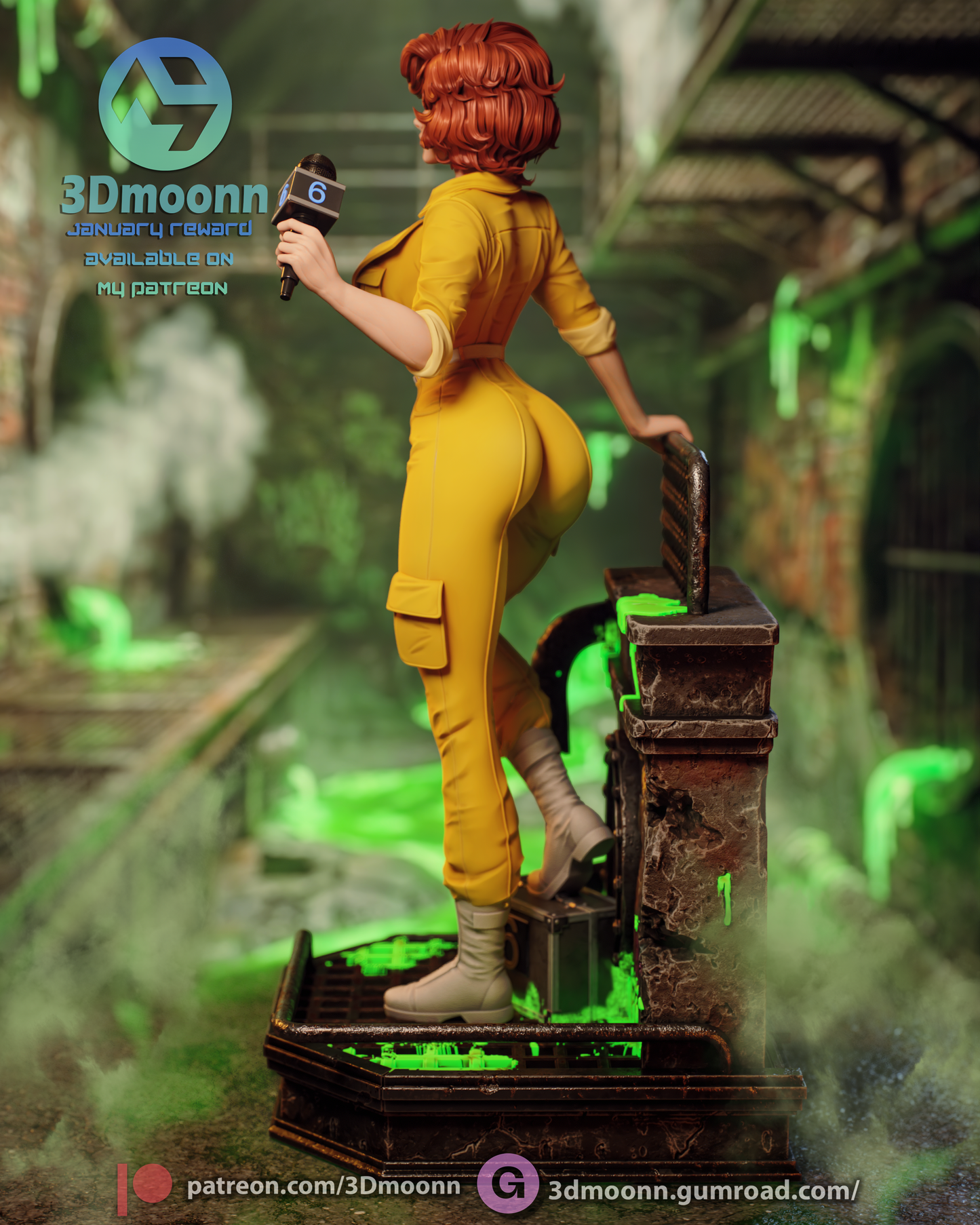 April O'Neil TMNT Statue 3D-Printed Kit
