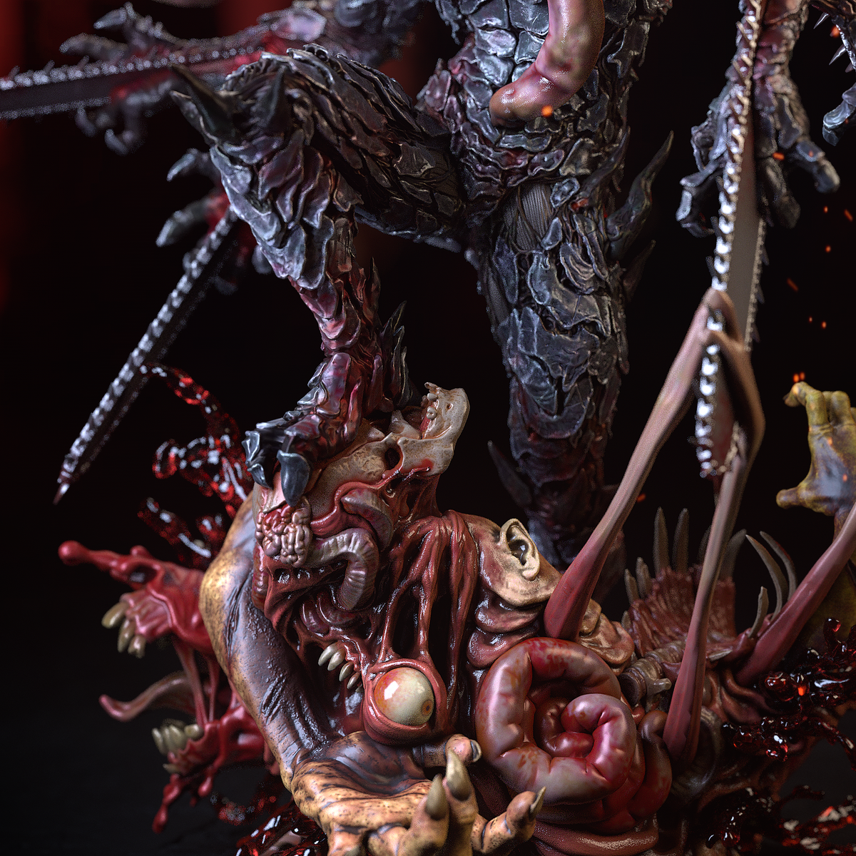 Chainsaw Man Statue 3D-Printed Kit